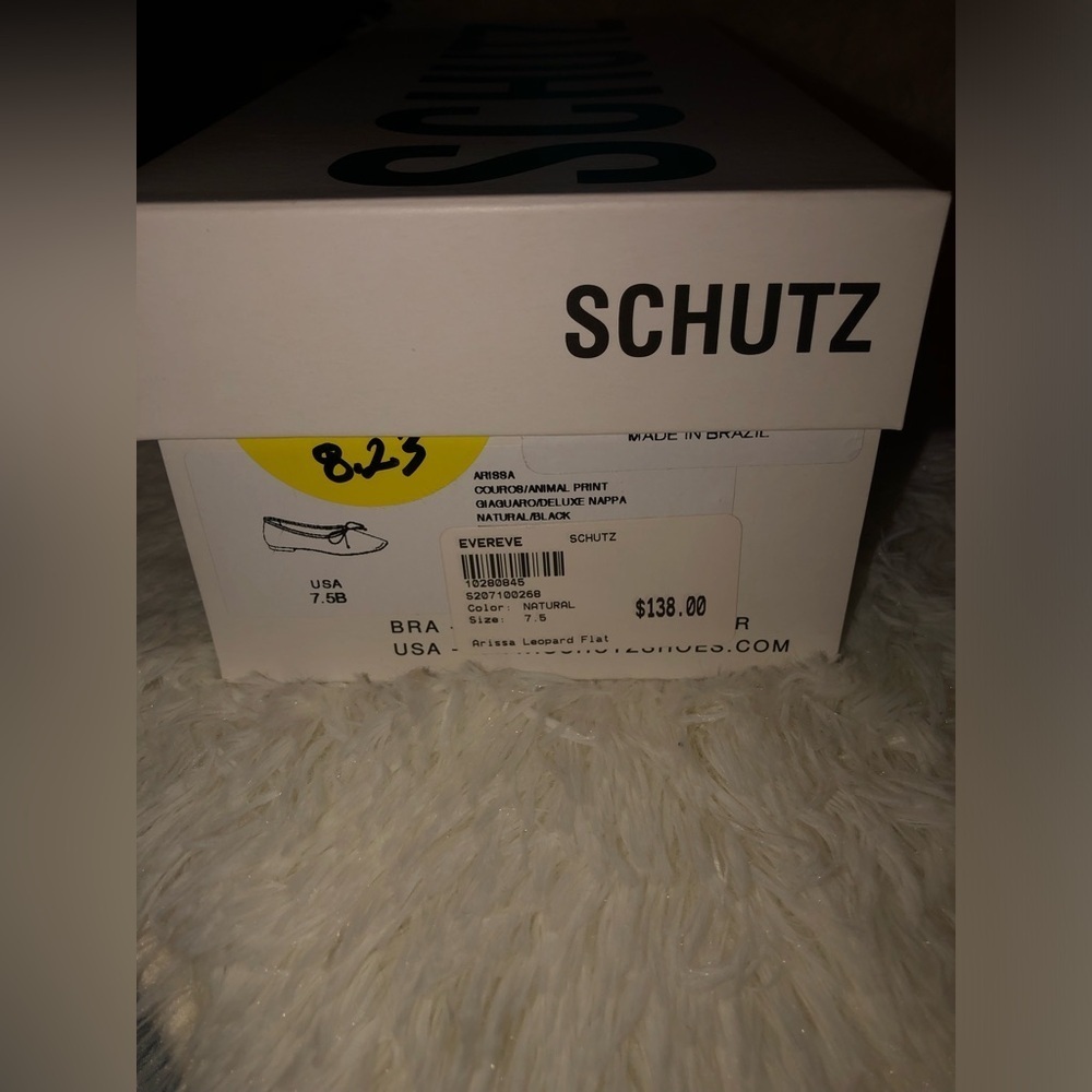 SCHUTZ Animal Print Women's Flats NWT NWB size 7.5 - Picture 15 of 15